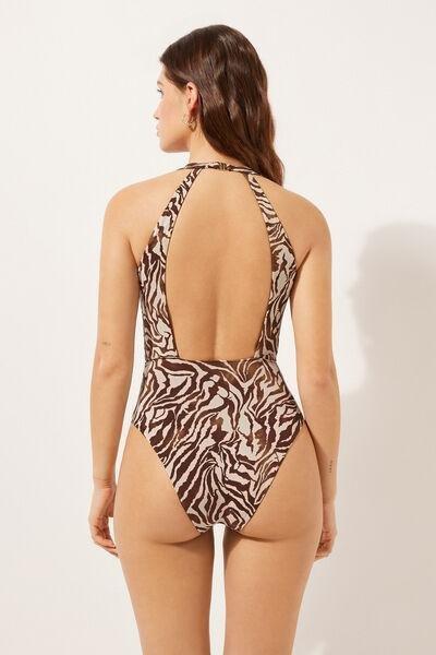 Brown One-Piece Swimsuit, , large image number 2