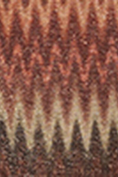 Brown Golden Chevron Swimsuit, 5501_151E, large image number 4
