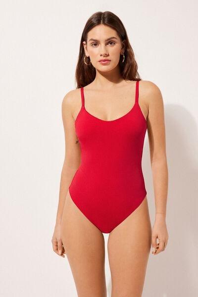 Red Lightly Padded Swimsuit, , large image number 1