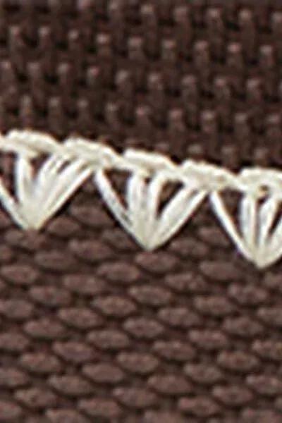 Brown Bicolour Embroidery Swimsuit, 5501_170E, large image number 5