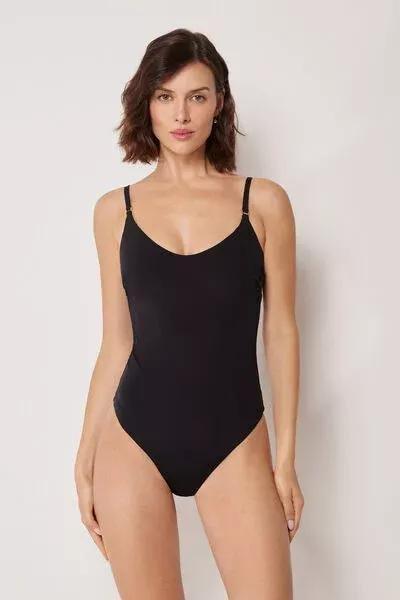 Black Classic Premium Fit Swimsuit, 5501_160E, large image number 0
