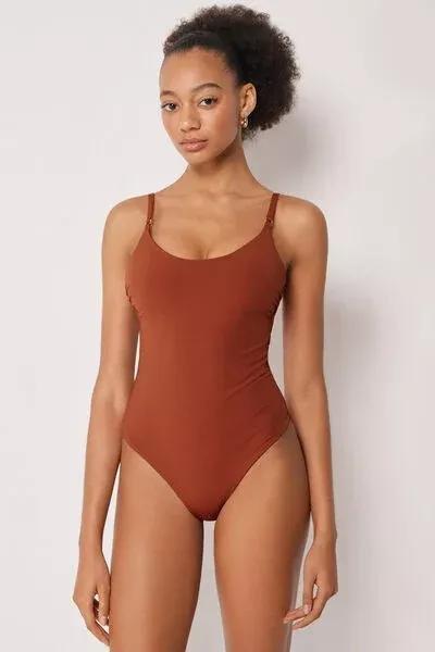 Brown Classic Premium Fit Swimsuit, 5501_161E, large image number 0