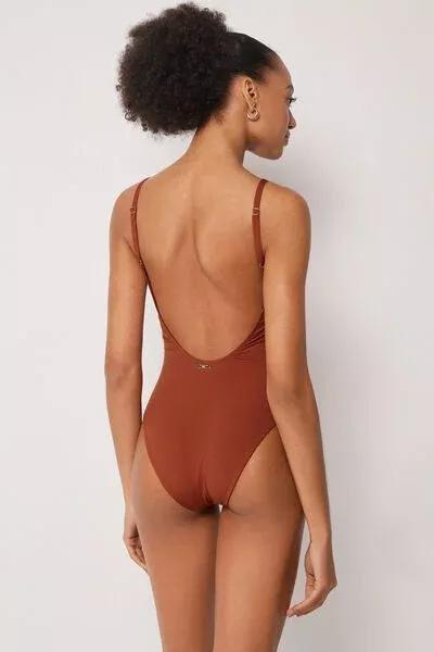 Brown Classic Premium Fit Swimsuit, 5501_161E, large image number 2