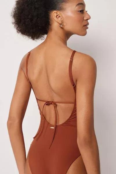 Brown Classic Premium Fit Swimsuit, 5501_161E, large image number 3