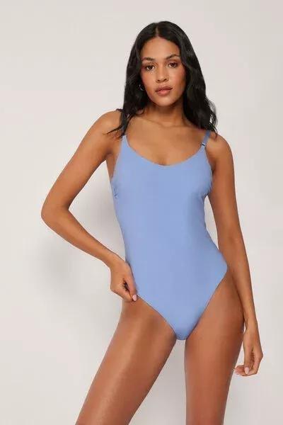 Blue Premium Fit Classic Swimsuit, 5501_162E, large image number 1