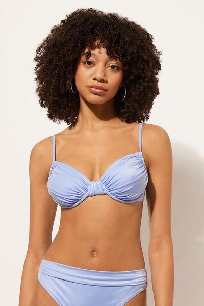 Blue Balconette Bikini Top, , large image number 1