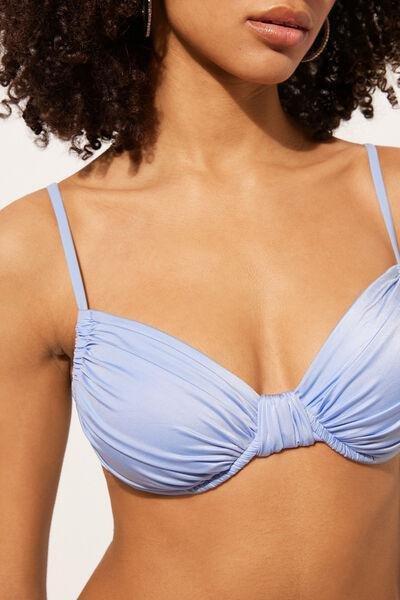 Blue Balconette Bikini Top, 5501_042E, large image number 4