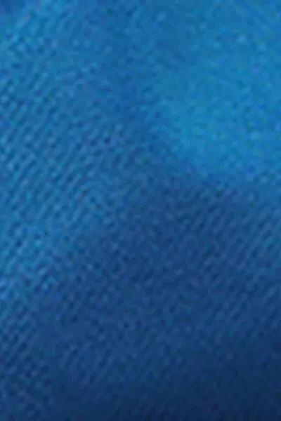 Blue Shiny Satin Bikini Top, 5501_155E, large image number 4