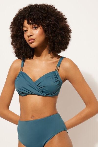 Blue Balconette Bikini Top, , large image number 0