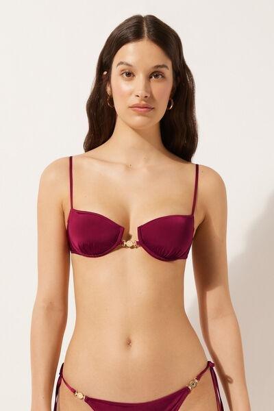 Red Minimal Fit Balconette Bikini Top, , large image number 1