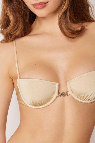 Beige Minimal Fit Balconette Bikini Top, 5501_236E, large image number 3
