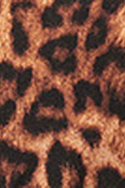 Brown Animal Print Balconette Bikini Top, 5501_145E, large image number 4
