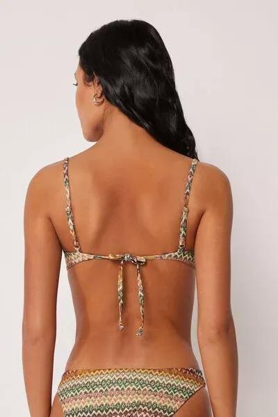 Beige Elegant Ethnic Balconette Bikini Top, 5501_174E, large image number 2