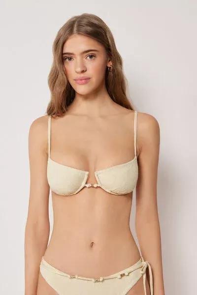 White Wild Jungle Removable Padding Balconette Bikini Top, 5501_186E, large image number 0