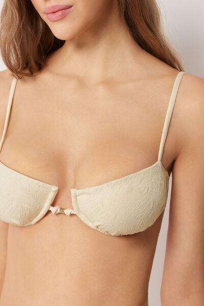 White Wild Jungle Removable Padding Balconette Bikini Top, 5501_186E, large image number 3