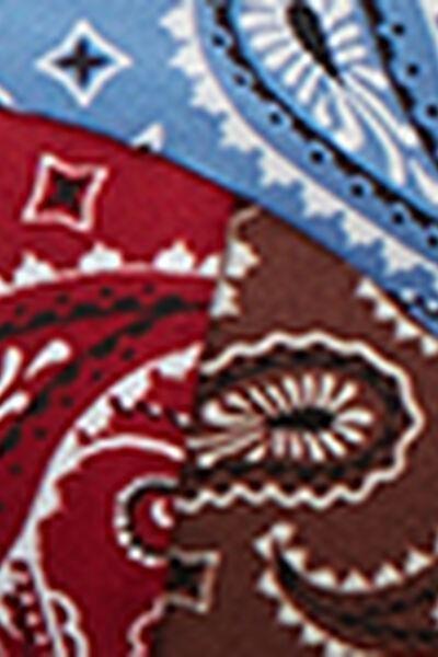 Brown / Blue Bandana Patch Balconette Bikini Top, 5501_253E, large image number 4