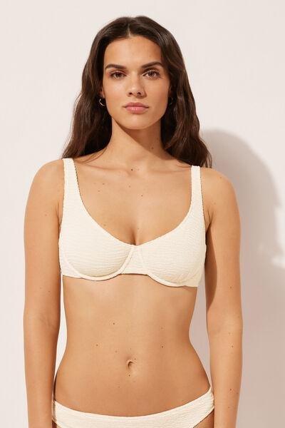 White Balconette Bikini Top, , large image number 1