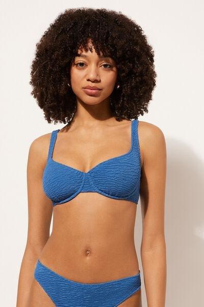 Blue Balconette Bikini Top, , large image number 1