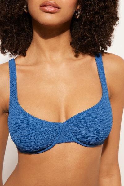 Blue Balconette Bikini Top, 5501_045E, large image number 3