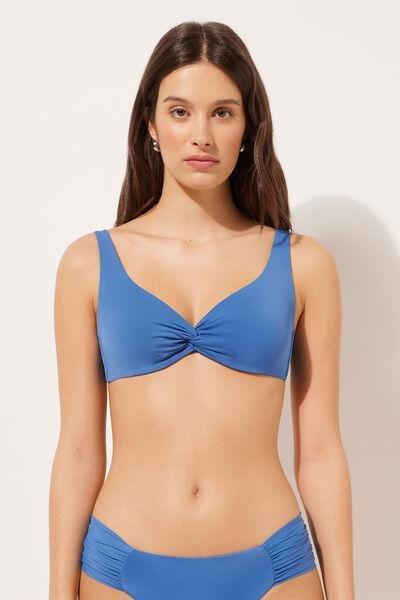 Blue Balconette Bikini Top, , large image number 1
