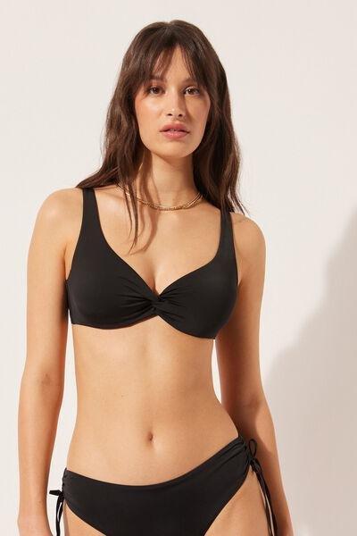 Black Balconette Bikini Top, , medium