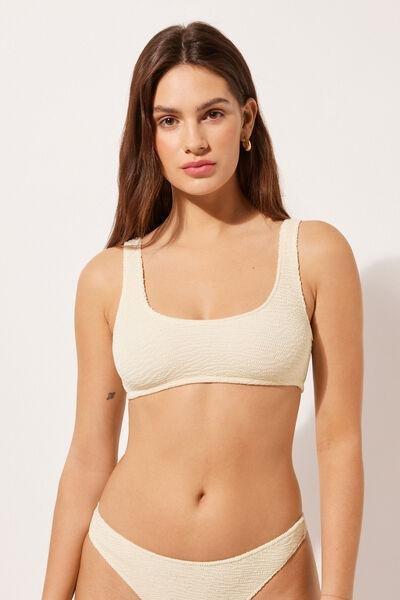White Brassiere Bikini Top, , large image number 1