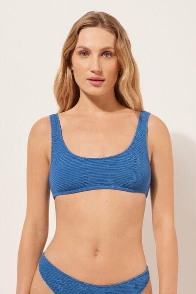 Blue Brassiere Bikini Top, 5501_045E, large image number 0