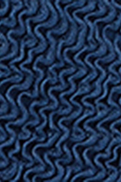 Navy Crinkle Waves Brassiere Bikini Top, 5501_157E, large image number 4