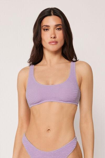 Violet Crinkle Waves Brassiere Bikini Top, 5501_235E, medium