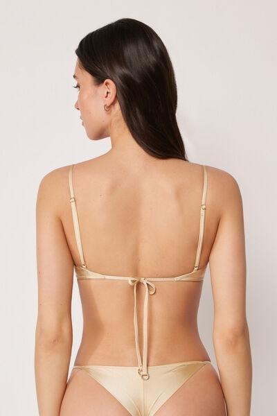 Beige Minimal Fit Non-Padded Brassiere Bikini Top, 5501_236E, large image number 2