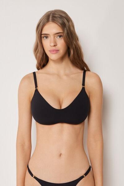 Black Brassiere Premium Fit Bikini Top, 5501_160E, large image number 0