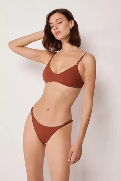 Brown Premium Fit Brassiere Bikini Top, 5501_161E, large image number 1