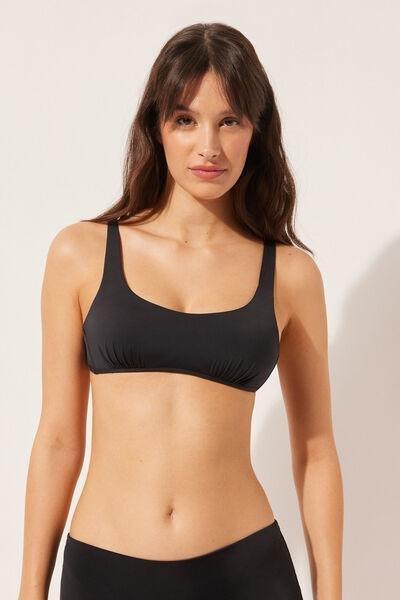 Black Lightly Padded Brassiere Bikini Top, , large image number 1