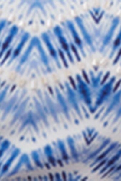 Blue/White Water Reflection Bandeau Bikini Top, 5501_184E, large image number 4