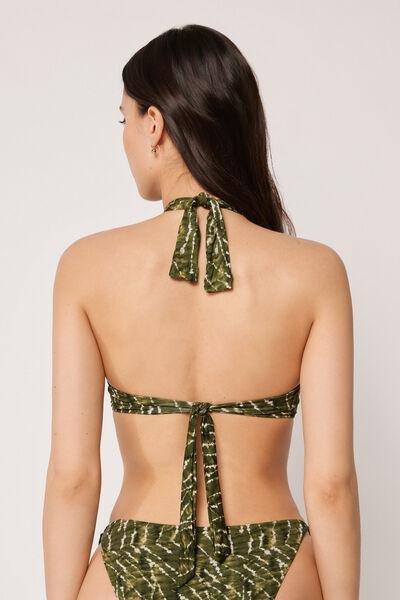 Green Tie-Dye Bandeau Bikini Top, 5501_187E, large image number 2