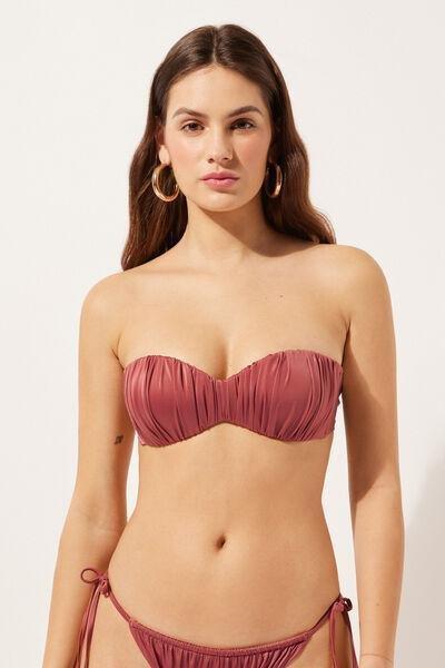 Pink Padded Bandeau Bikini Top, , large image number 1