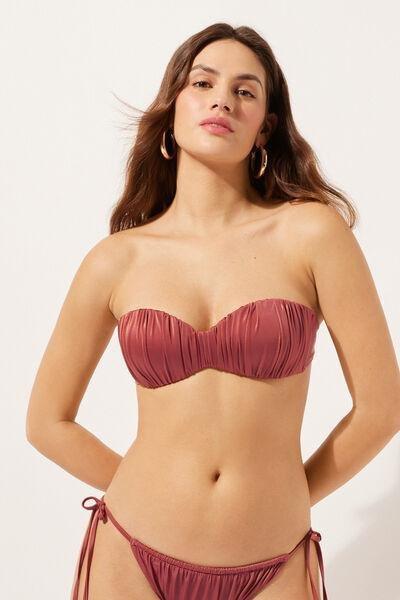 Pink Padded Bandeau Bikini Top, 5501_104E, large image number 3