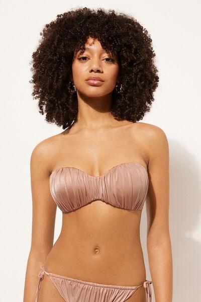 Pink Padded Bandeau Bikini Top, , large image number 1