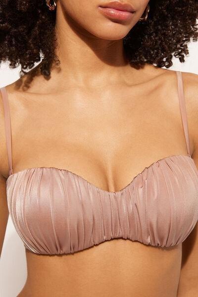 Pink Padded Bandeau Bikini Top, 5501_105E, large image number 3