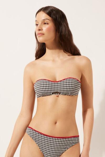 Multicolour Padded Bandeau Bikini Top, 5501_117E, large image number 0