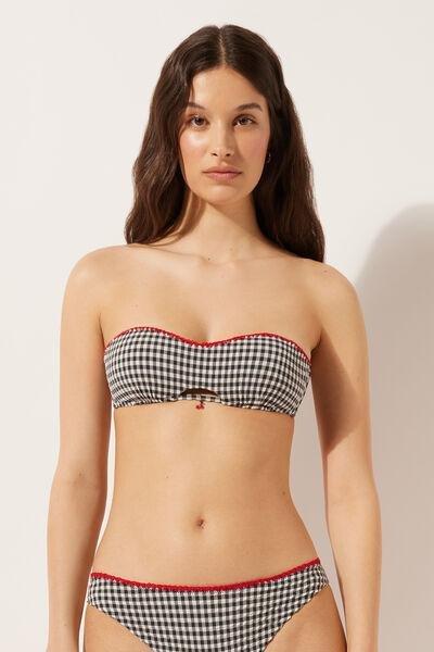 Multicolour Padded Bandeau Bikini Top, , large image number 1