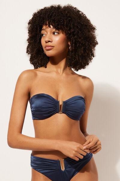 Blue Bandeau Bikini Top, , large image number 3