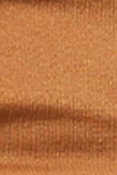 Brown Shiny Satin Bandeau Bikini Top, 5501_150E, large image number 4