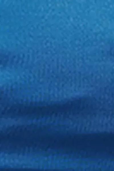 Blue Shiny Satin Bandeau Bikini Top, 5501_155E, large image number 4