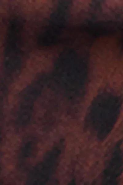 Brown Animal Print Bandeau Bikini Top, 5501_165E, large image number 4