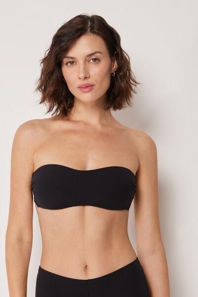 Black Premium Fit Bandeau Bikini Top, 5501_160E, large image number 0