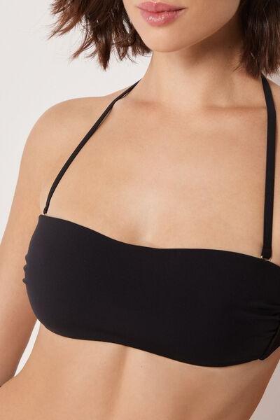Black Premium Fit Bandeau Bikini Top, 5501_160E, large image number 3