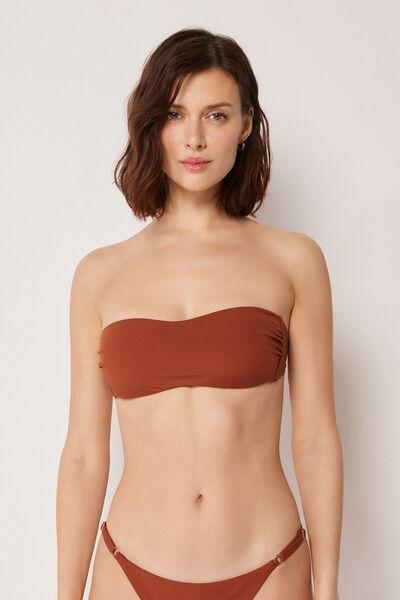 Brown Premium Fit Bandeau Bikini Top, 5501_161E, large