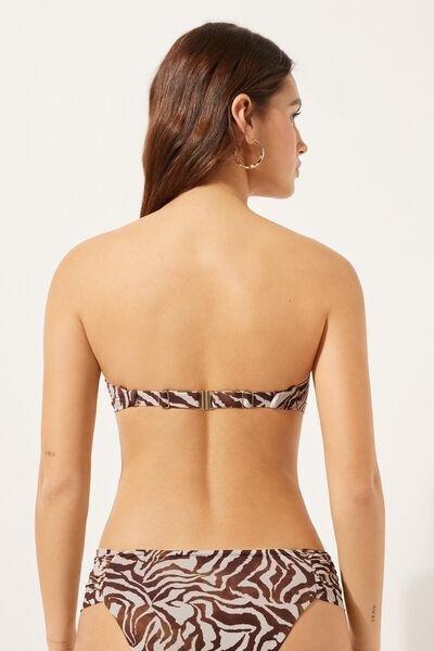 Brown Bandeau Bikini Top, 5501_028E, large image number 2