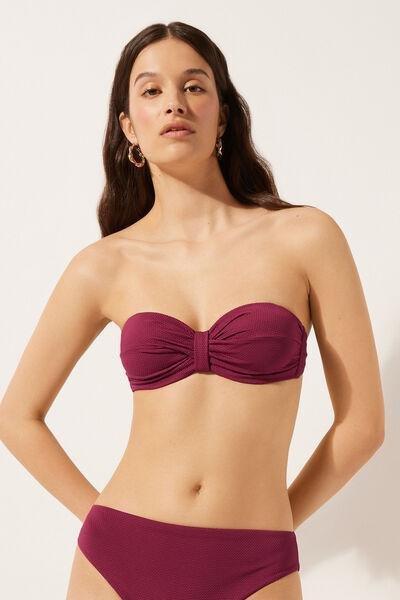 Burgundy Bandeau Bikini Top, 5501_116E, large image number 0